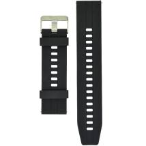 Ανταλλακτικό Watchband Hoco 20mm Universal Μαύρο Silicon Band με Ασημί Αγκράφα