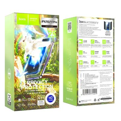 Tempered Glass Hoco G11 30 Μοίρες Privacy Angle Anti-Scratcht, Anti-Fingerprint 0.33mm για Apple  iPhone X/XS/11 Pro 5τεμ.