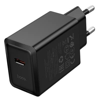 Φορτιστής Ταξιδίου Hoco N68 Nuevo με 1 Εξόδο Φόρτισης USB-C PD20W 5V 3.0A  Μαύρος