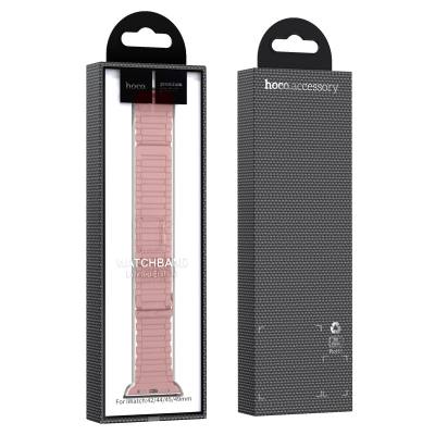 Watchband Hoco WA06 Flexible Military Pattern 42/44/45/49mm για Apple Watch 1/2/3/4/5/6/7/8/SE/Ultra Ροζ Μωβ Silicon Band