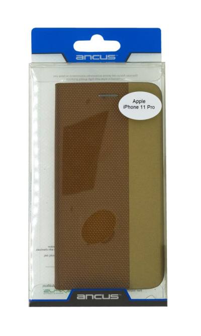 Θήκη Book Ancus Magnetic Canvas για Apple iPhone 11 Pro TPU Χρυσαφί