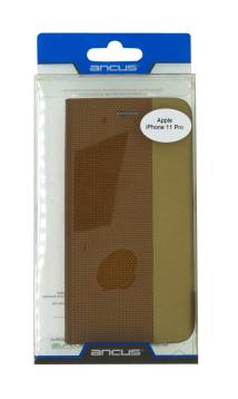 Θήκη Book Ancus Magnetic Canvas για Apple iPhone 11 Pro TPU Χρυσαφί