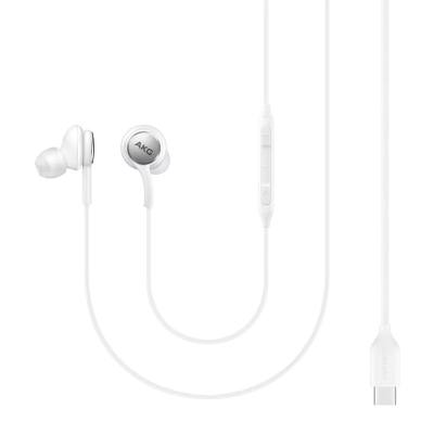 Hands Free Stereo Samsung Earphones EO-IC100BW USB-C Λευκό με Μικρόφωνο και Πλήκτρο Λειτουργίας 1.2m
