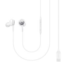 Hands Free Stereo Samsung Earphones EO-IC100BW USB-C Λευκό με Μικρόφωνο και Πλήκτρο Λειτουργίας 1.2m