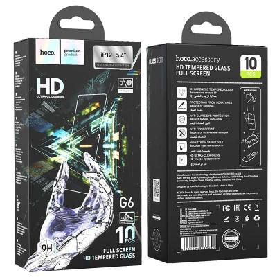 Tempered Glass Hoco G6 Instant Full Screen High-Definition HD 2.5D για Apple iPhone 12 Mini Μαύρο Σετ 10τεμ.