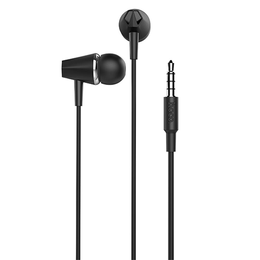 Hands Free Hoco M34 Earphones Stereo 3.5mm Μαύρο με Μικρόφωνο και Πλήκτρο Λειτουργίας