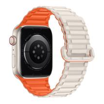 Watchband Hoco WA06 Flexible Military Pattern 42/44/45/49mm για Apple Watch 1/2/3/4/5/6/7/8/SE/Ultra Starlight Orange Silicon Ba