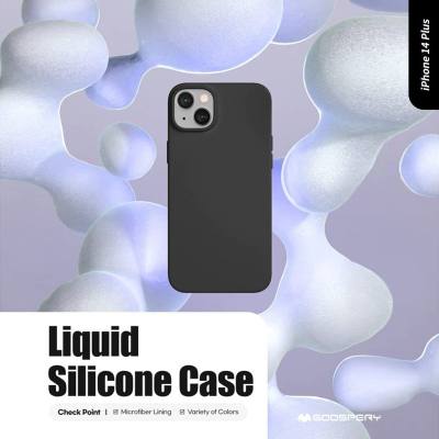 Θήκη Goospery Silicone για Apple iPhone 14 Plus Μαύρη