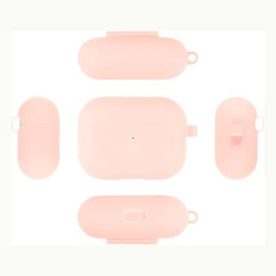 Θήκη Σιλικόνης Goospery για Airpods Pro Ροζ με Γάντζο
