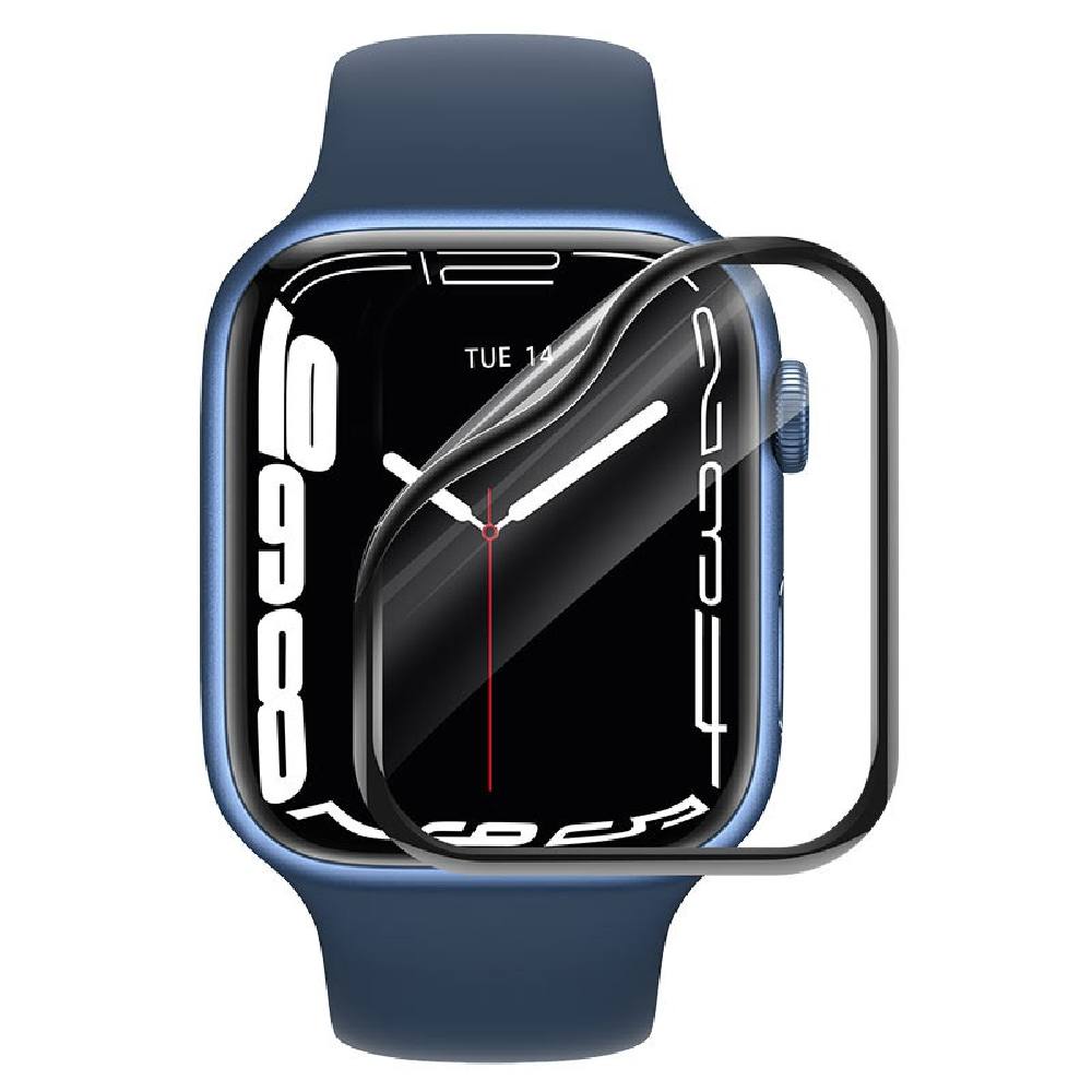 Tempered Glass Hoco A30 0.15mm 9H 3D Hot bending 41mm για iWatch Series7 Μαύρο