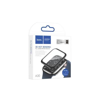 Tempered Glass Hoco A30 0.15mm 9H 3D Hot bending 41mm για iWatch Series7 Μαύρο