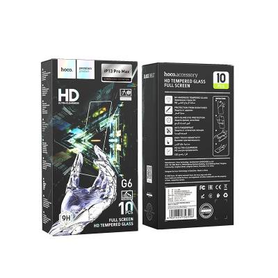 Tempered Glass Hoco G6 Instant Full Screen High-Definition HD 2.5D για Apple iPhone 13 Pro Max/ iPhone 14 Plus Μαύρο Σετ 10τεμ.