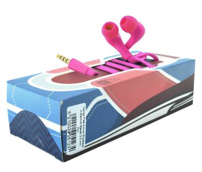 Hands Free Ancus Shoelace in-Earbud Stereo 3.5mm για Apple-Samsung-Sony-LG-Huawei Ρόζ με Καλώδιο Κορδόνι, Μικρόφωνο, Πλήκτρο Απά