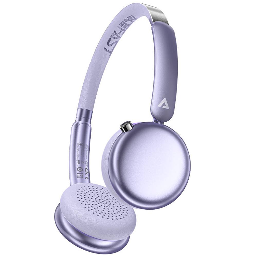 Wireless Ακουστικά Stereo Acefast H8 500mAh v5.4 ANC με Μικρόφωνο Μωβ