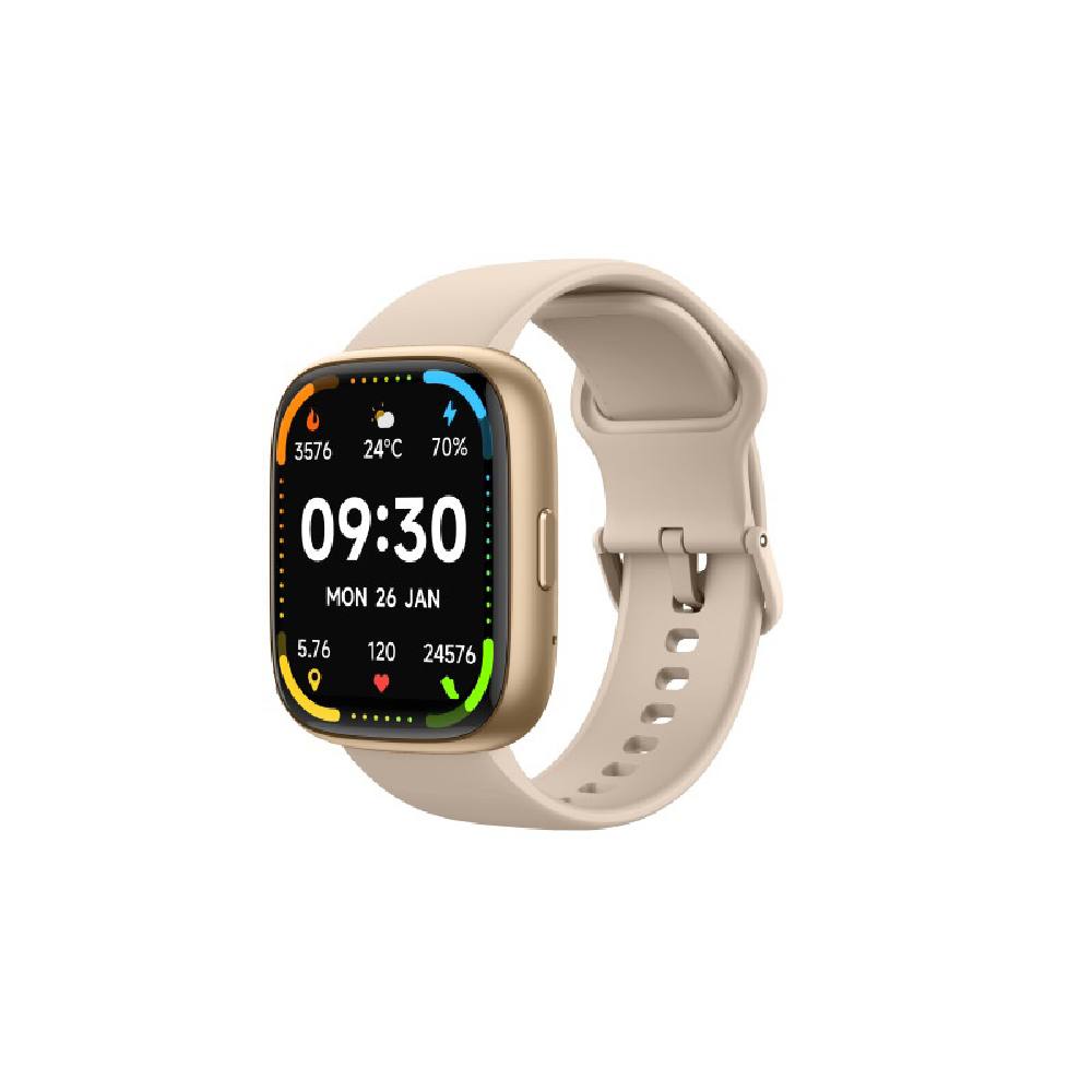 Smartwatch Maxcom Ecowatch 6 1.83" 300 mAh IP68 με Δυνατότητα Κλήσεων Gold
