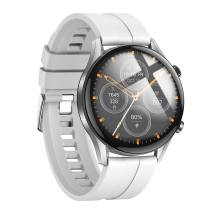 Smartwatch Hoco Y7 Pro IP67 με Δυνατότητα Κλήσεων Silicon Band Ασημί