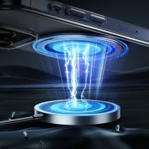 Θήκη Hoco Stand Magnetic Case 2 in 1 Mag-Charge 360° Rotating Ring για Apple iPhone 15 Pro Μωβ