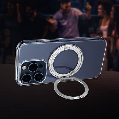 Θήκη Hoco Stand Magnetic Case 2 in 1 Mag-Charge 360° Rotating Ring για Apple iPhone 15 Pro Μωβ