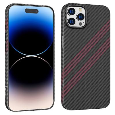 Θήκη Hoco Slim Kevlar Texture για Apple iPhone 14 Pro Μαύρο Κόκκινη