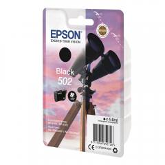 Epson Μελάνι Inkjet 502 Black (C13T02V14010)