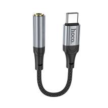 Εξωτερική Κάρτα Ήχου Hoco LS36 Fresh USB-C to 3.5mm Hi-Fi Braided 12cm Μαύρο