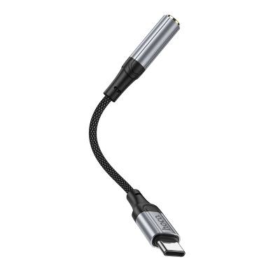Εξωτερική Κάρτα Ήχου Hoco LS36 Fresh USB-C to 3.5mm Hi-Fi Braided 12cm Μαύρο