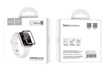 Tempered Glass Hoco 0.15mm Curved Silk Screen 40mm για Apple Watch 4 Μαύρο