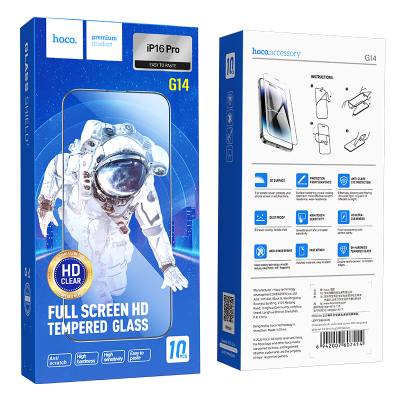 Tempered Glass Hoco Premium Series G14 0.33mm HD Full Screen Large Arc Edges Protection HD 3D για Apple iPhone 16 Pro Σετ 10τεμ.