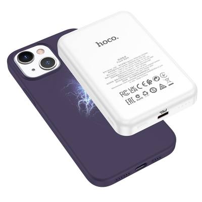 Θήκη Hoco Pure Series Silicone Magnetic για Apple iPhone 15 Plus Μωβ