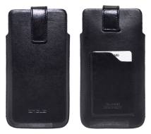 Θήκη Protect Ancus Universal Medium έως 4.7" Δέρμα Μαύρη με Θήκη Κάρτας
