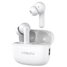 Wireless Hands Free Noozy BH55 V5.4 με ANC + ENC για Μείωση Εξωτερικού Θορύβου 30 ώρες Αναπαραγωγής 6 ώρες Ομιλίας Λευκό