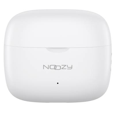 Wireless Hands Free Noozy BH55 V5.4 με ANC + ENC για Μείωση Εξωτερικού Θορύβου 30 ώρες Αναπαραγωγής 6 ώρες Ομιλίας Λευκό