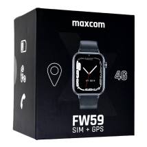 Smartwatch Maxcom FW59 4G GPS IP65 670mAh με 1.85” IPS 20mm Silicon Band και SOS Button Μαύρο με Δυνατότητα Κλήσεων