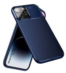 Θήκη Ancus AutoFocus Carbon Fiber για Apple iPhone 14 Pro Max Μπλε