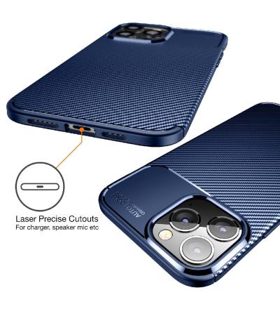 Θήκη Ancus AutoFocus Carbon Fiber για Apple iPhone 14 Pro Max Μπλε