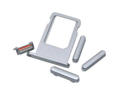 Πίσω Κάλυμμα Apple iPhone 6 με Σετ Κουμπιών και Sim Tray Ασημί Swap