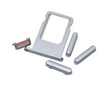 Πίσω Κάλυμμα Apple iPhone 6 με Σετ Κουμπιών και Sim Tray Ασημί Swap