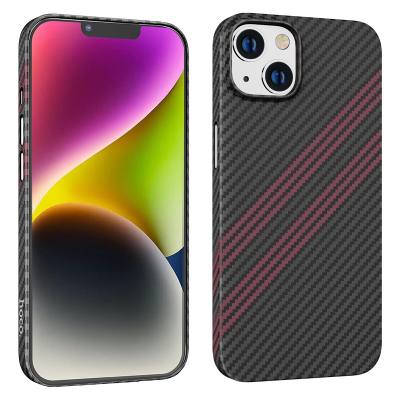 Θήκη Hoco Slim Kevlar Texture για Apple iPhone 14 Μαύρο Κόκκινο