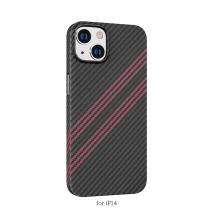 Θήκη Hoco Slim Kevlar Texture για Apple iPhone 14 Μαύρο Κόκκινο