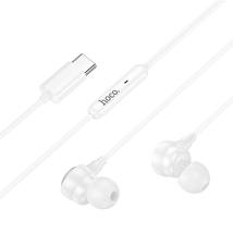 Hands Free Hoco M116 Benevolent Stereo USB-C με Μικρόφωνο Λευκά 1.2m Συμβατά με Όλες τις USB-C Συσκευές