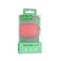 Θήκη Hoco WB20 Fenix Liquid Silicone Protective Κόκκινη για Airpods Pro με Λουράκι