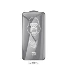 Tempered Glass Hoco G1 0.33mm Flash Attach Full Silk Screen HD για Apple iPhone 14 Pro Μαύρο