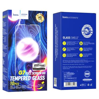 Tempered Glass Hoco G7  Full Screen HD για Apple iPhone 12 Mini Μαύρο Σετ 10τεμ.