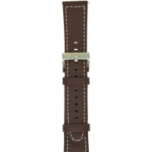 Ανταλλακτικό Watchband Hoco 20mm Universal Καφέ Δερματίνη με Ασημί Αγκράφα