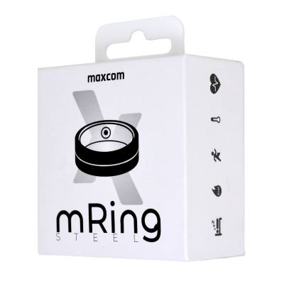 Smart Ring Maxcom mRing MR100 No.11 (Εσωτερική Διάμετρος 20.7mm) IP68 με Μετρητή Παλμών, Ύπνου, Θερμίδες, Βήματα Ασημί