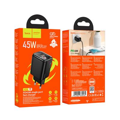 Φορτιστής Ταξιδίου Small Body Hoco N54 Monsoon USB-C PD45W Μαύρος