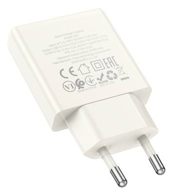 Φορτιστής Ταξιδίου Hoco N44 Biscuit Ultra Thin USB-C PD30W Fast Charge Moonlight White