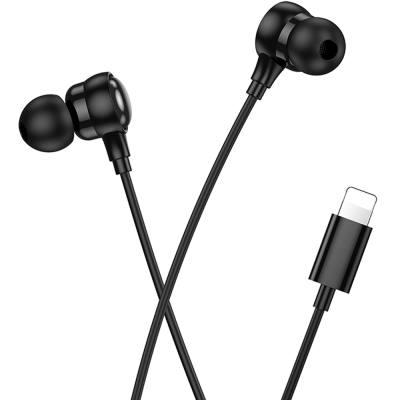 Hands Free Hoco M116 Benevolent με Μικρόφωνο, Βύσμα Lightning Μαύρα 1.2m