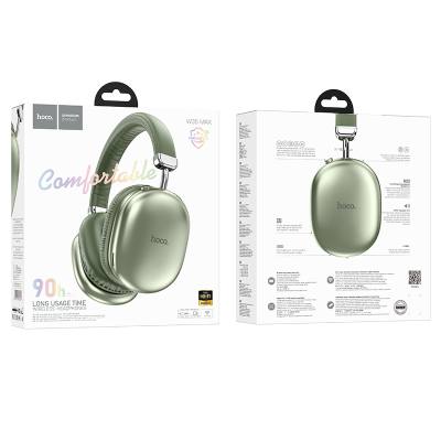 Wireless Ακουστικά Stereo Hoco W35 Max Joy V5.3 800mAh με υποδοχή Micro SD και AUX Πράσινα