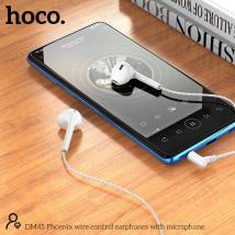 Hands Free Hoco DM45 Phoenix Earphones Stereo 3.5mm με Μικρόφωνο και Πλήκτρο Λειτουργίας 1.2m Λευκά